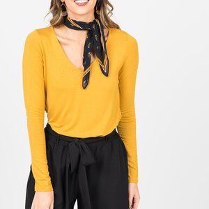 Agnes & Dora Everyday Tee Long Sleeve in Mustard